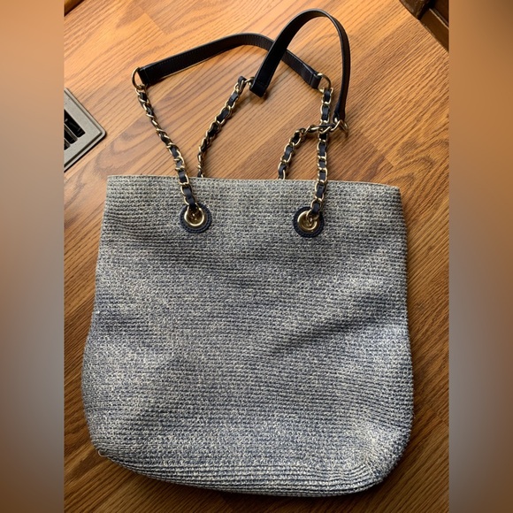 Talbots Purse Bag Large Shoulder Handbag Women Accessories Blue Designer - Picture 1 of 5